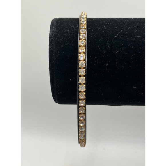 Rhinestone Tennis with Black Bangle Bracelet! - Picture 5 of 7